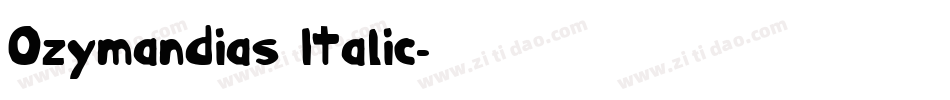 Ozymandias Italic字体转换